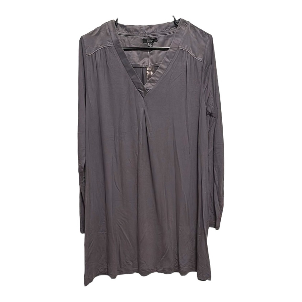 C031 - Midnight by Carole Hochman NWT V-Neck Long Sleeve Dress